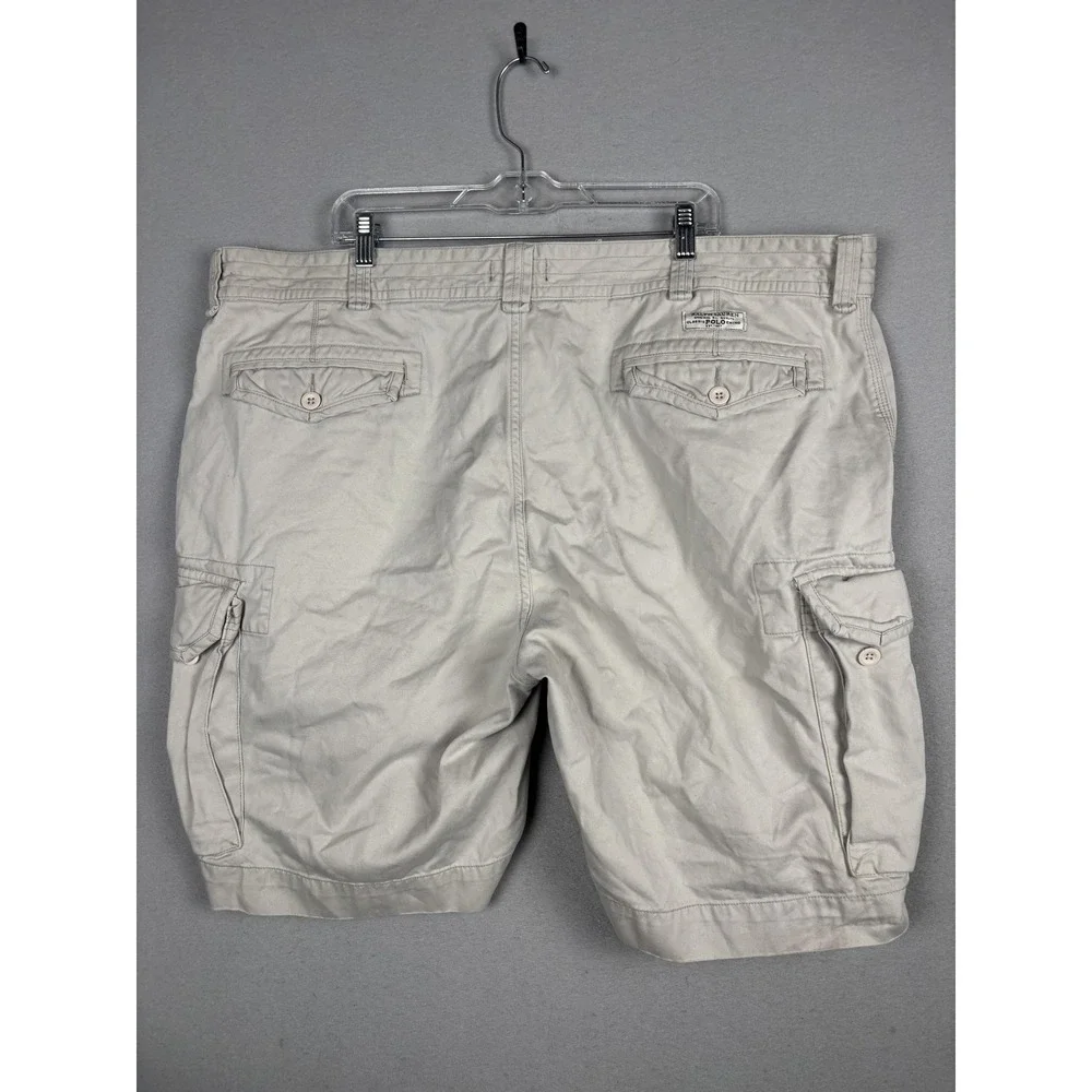 Polo Ralph Lauren Cargo Shorts Mens 48 Beige Classic Chino Casual Big & Tall